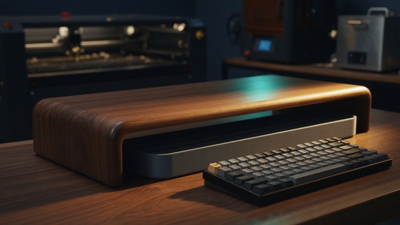 Walnut Monitor Riser